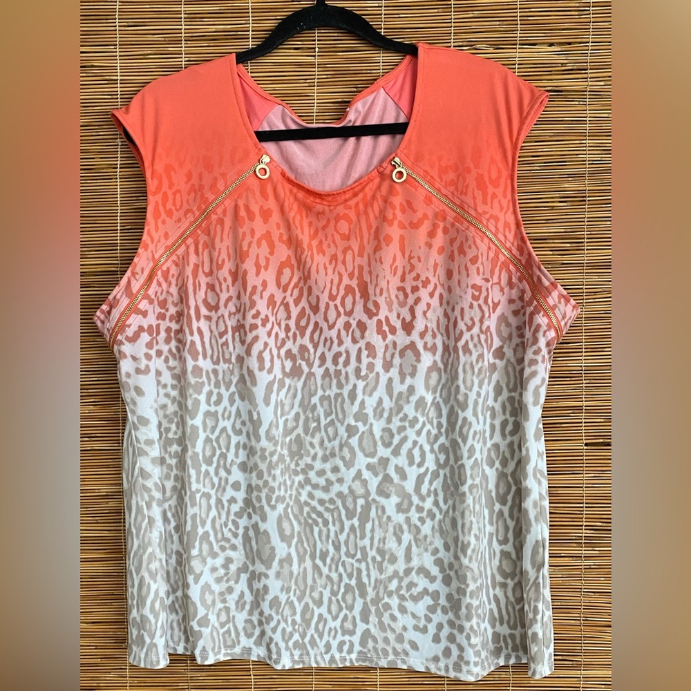 Chico’s Animal Print Top.  2x